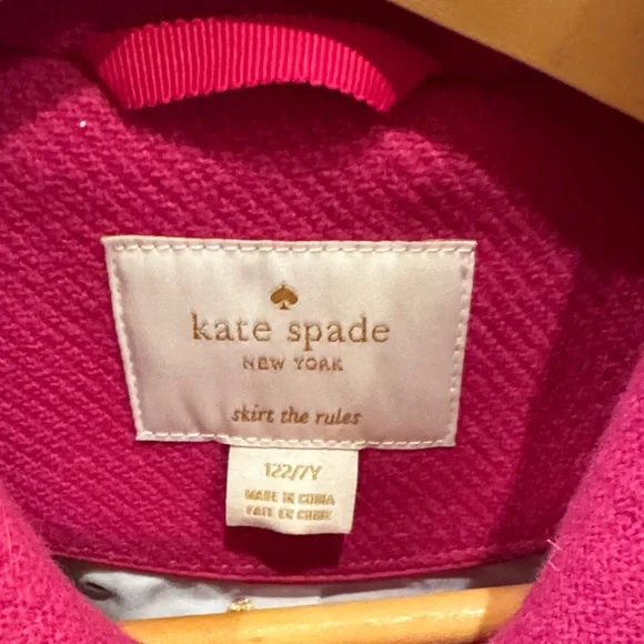 Kids Kate Spade Pink Double-Breasted Coat